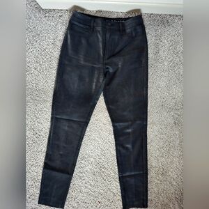 Articles of Society Black Faux Leather Skinny Pants Size 28